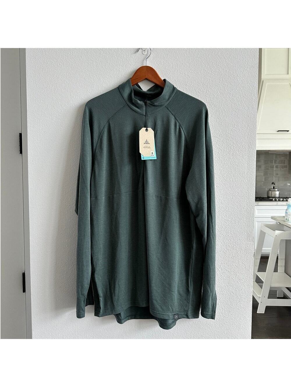 Prana mens Prana Mens Repeater 1/2 Zip Pullover Sweater Size  XXL NEW